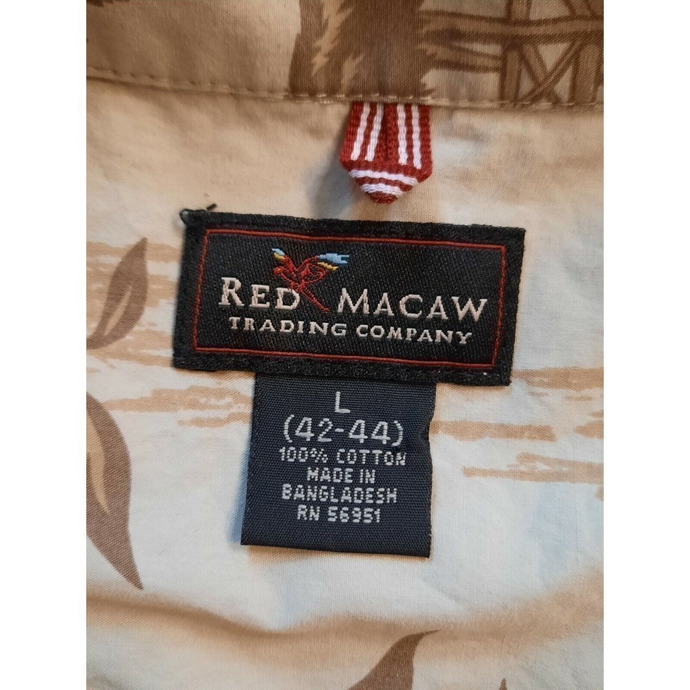 Red Macaw Trading Company Men's Hawaiian Shirt  sz L - Picture 6 of 7